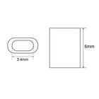 Aluminum Crimping Loop Sleeve Oval for 3/64" - 1/16" Wire Rope Pack of 100