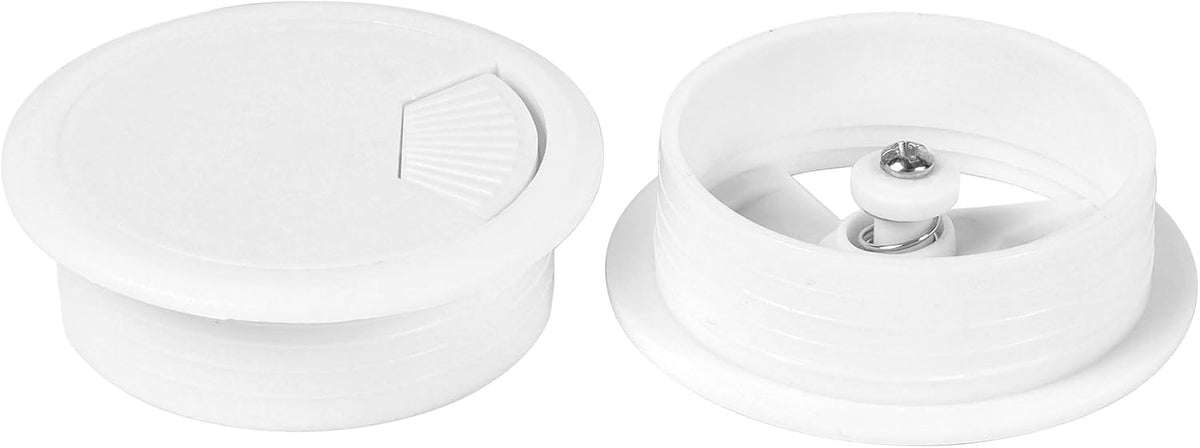 4 Packs Desk Grommet 2 Inch(50 mm) Plastic White Cable Hole Cover Surface Tidy Wires Cords Through Computer Table Countertops