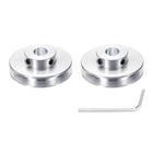 1Pcs Single Groove Pulley, 11mm Fixed Bore 50mm Outer Diameter Aluminum Alloy Mechanical Belt Pulley with Hex Wrench for 6mm PU Round Belt