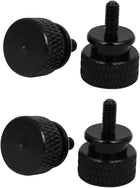 Computer PC Case M3x7mm Aluminum Alloy Knurled Thumb Screws Black 4pcs
