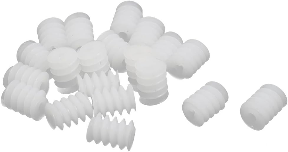 20PCS 6mm Thread Dia 8mm length Plastic Worm Gear for Toy Motor Reduction Box