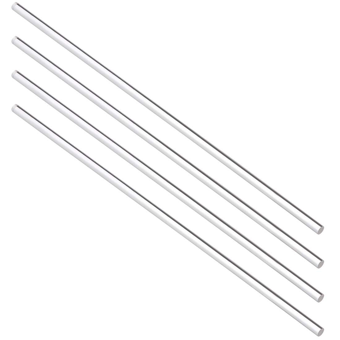 Akrili ümmärne varsi, selge, 0,2 toppi läbimäärä, 10 tommi(247 mm) pikkus, täielik plastik PMMA varte, 4 tk