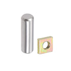 5X 16mm 304 Stainless Steel Cylindrical Shelf Support Pin and M3 5.5x2mm Zinc Plated Square Nuts, 120in 1 Set