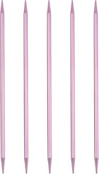 5Pcs Knitting Needles 5mm (US Size 8) Aluminum Alloy Double Pointed Knitting Needle 7.87 Inches Length Metal Weaving Tool for Handmade Projects DIY Knitting, Pink