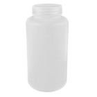 a13042200ux0152 Lab Double Cap Leakproof Plastic Widemouth Bottle Clear White 1000mL