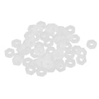 50pcs Nylon M2 Screw Nuts Right Hand Threads Insert Lock Grey White