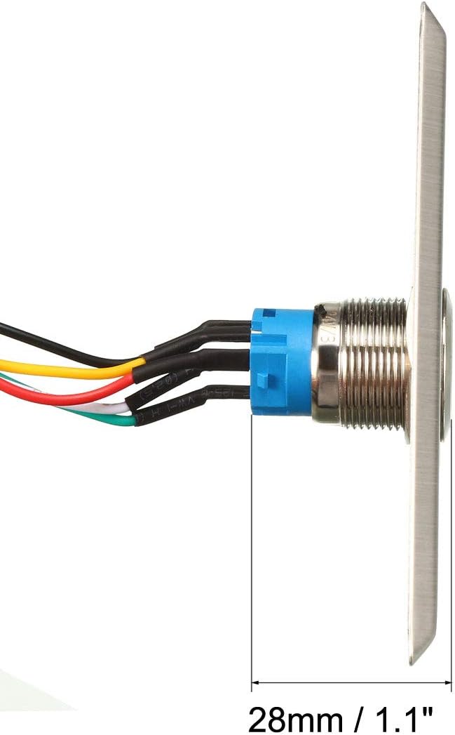 Dør frigjøringsknapp trykk for å gå ut gjeninnstillbar NO/NC/COM bryterpanel med LED-indikator for tilgangskontroll 86mmx86mm 12V rustfritt stål