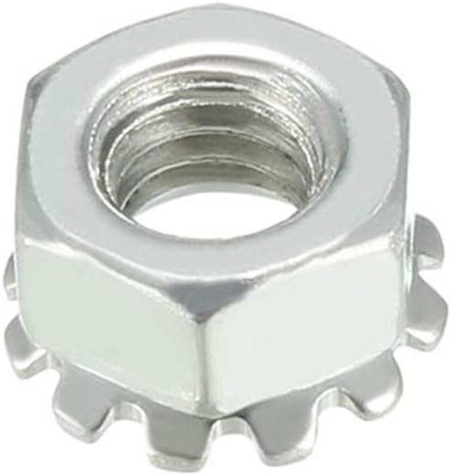 M4 X 0.7-Pitch Carbon Steel Female Thread Kep Hex Head Lock Nut 100pcs