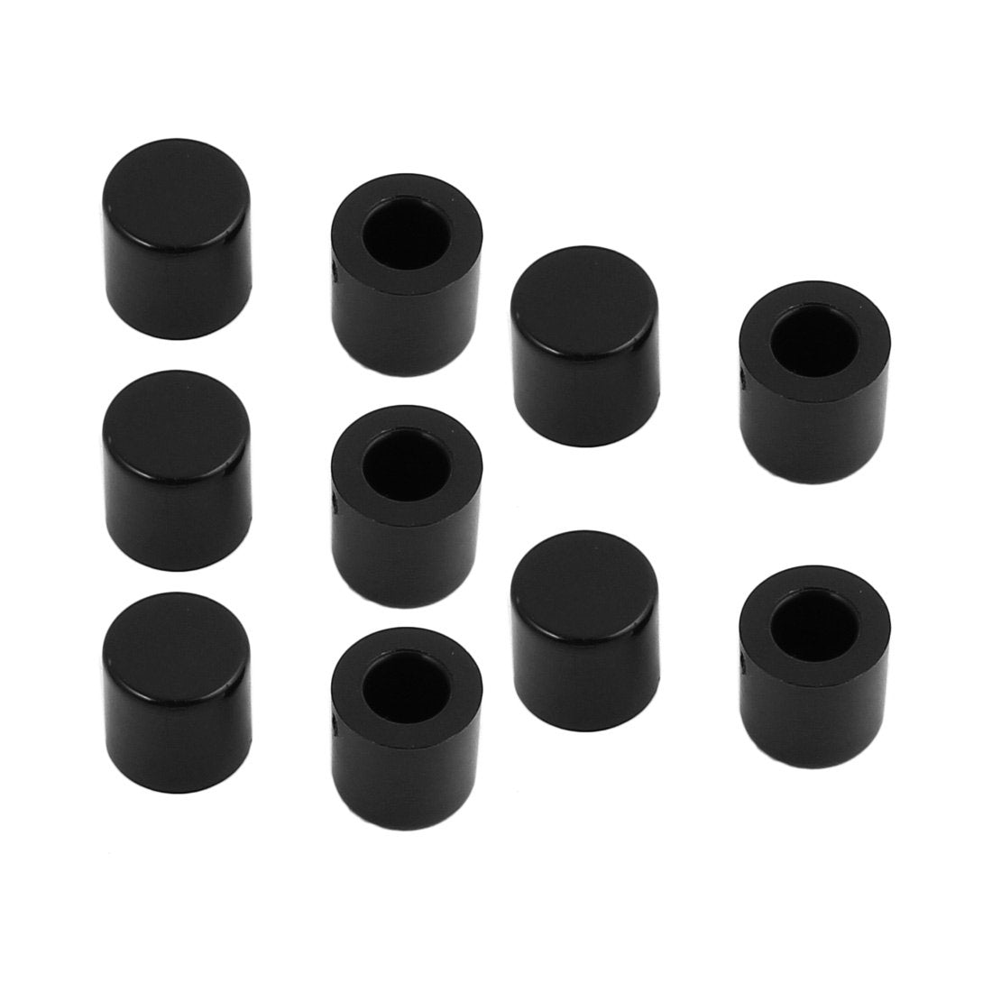 10Pcs Round Shaped Tactile Button Caps Covers Protector Black for 6x6mm Tact Switch