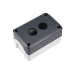 Push Button Switch Control Station Box 22mm 2 Button Hole Waterproof Gray and White