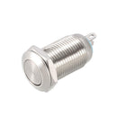 Latching Metal Push Button Switch 10mm Mounting Dia 1NO 1NC COM DC 30V 0.1A 22.5 x 13.5mm