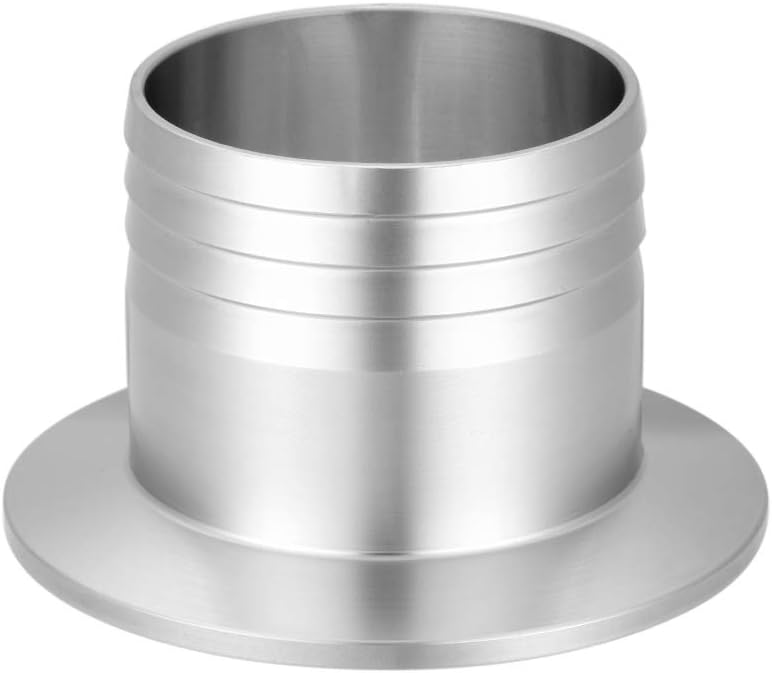 304 Stainless Steel KF50 Flange to 50mm Rubber Hose Barb Adapter for Vacuum