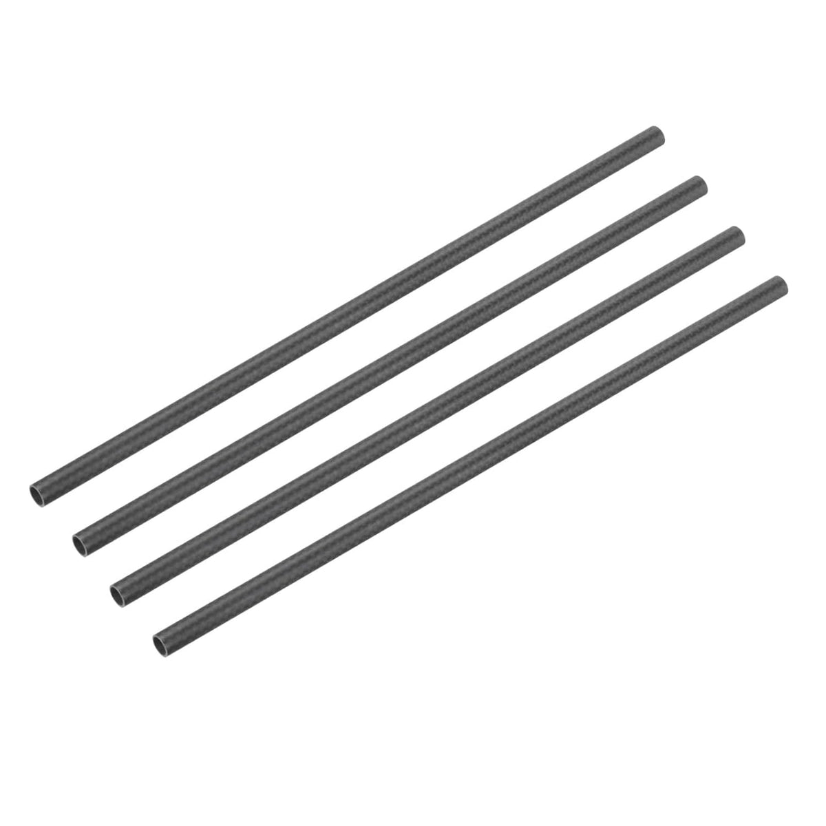4Pcs Carbon Fiber Tubes 8 x 10 x 330mm Matte Surface Rod 3K Roll Wrapped Carbon Round Tubing for RC Airplane Quadcopter Multicopter