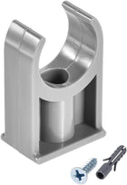PVC Pipe Clamps Clips, Fit for 20mm/0.79" OD TV Trays Tubing Hose Hanger Support Pex Tubing, W Mounting Screws Grey 30Pcs