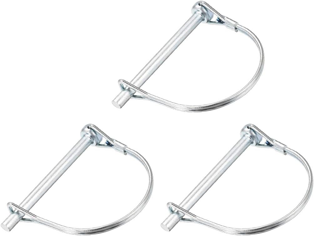 Shaft Locking Pin - 6mm x 70mm Coupler Pin for Farm Trailers Wagons Lawn Garden in Arch Round 3Pcs