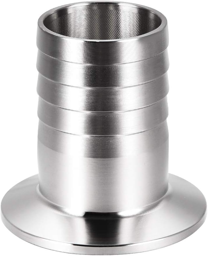 Clamp Hose Adapter 1.988 Inch Flange to 1-1/4 Inch Hose Barb Fitting