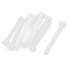 10 Pcs Nylon Hex Head Cap Hexagonal Screw M6 x 50mm