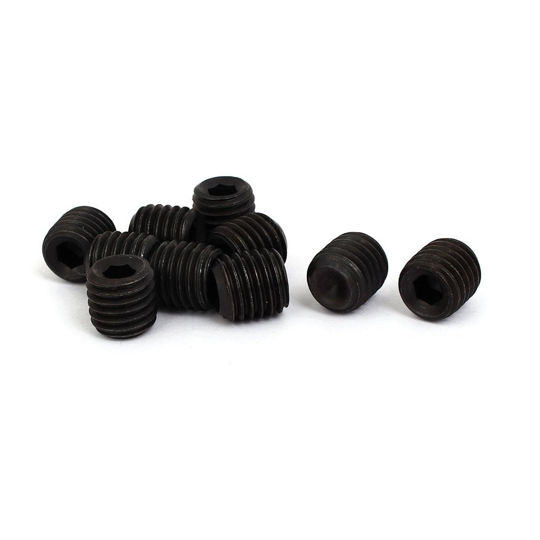 M14 Dia 10.9 Grade 14mm Long Cup Point Head Hex Socket Grub Screw DIN916 10pcs