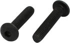 2pcs M5x25mm 10.9 Grade Hex Socket Reverse Left Hand Thread Screw Bolt Black