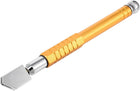 LinkMejor Glass Cutter 8-15mm, Pencil Style Oil Feed Tungsten Carbide Tip Golden Handle for Glass Tiles Mirror Cutting