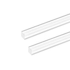 Acrylic Square Rod,8mmx8mmx20inch Clear Plastic Rod Solid PMMA Bar 2pcs