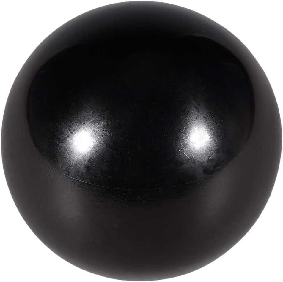 6 Pcs Thermoset Ball Knob M6 Female Thread Machine Handle 30mm Diameter Smooth Rim Black