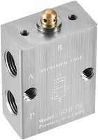 2 Position 3 Way 1/8" PT Manual Handle Control Pneumatic Solenoid Mechanical Valve,S3B-06