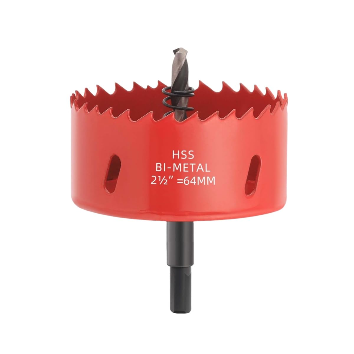 2 1/2 Inch (64mm) Bi-Metal Hole Saw with Arbor, Heavy Duty 2.5 Hole Cutter for Metal, Wood & Plastic with Smooth Flat Edge & Fast Chip Removal