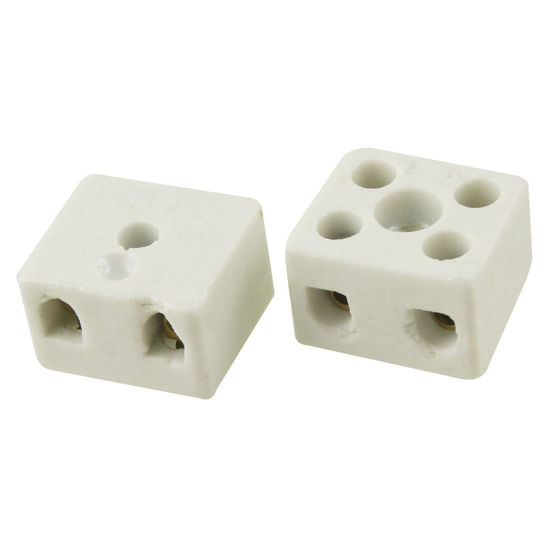 2 Way 16A Ceramics Terminal Blocks High Temp Porcelain Ceramic Connectors for Electric Wire Cable 2pcs