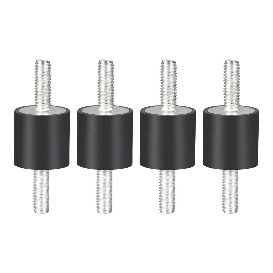 20 x 20mm Rubber Mounts,Vibration Isolators,Shock Absorber with M6 x 18mm Studs 4pcs
