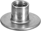 M8 T-Nuts, 12pcs Carbon Steel Tee Nuts, Round Base Weld Nuts 10mm Height Through Hole Flange Insert Female Thread Plate