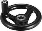 Hand Wheel 100mm Diameter 12mm Hole Plastic Black for Milling Machine