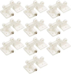 LinkMejor RC Hinges Adjustable Hatch Hinge L30 x W16 mm, for RC Model Airplane Parts White 10pcs