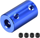 1/4 Inch to 1/4 Inch Bore Rigid Coupling Set Screw L25XD14 Aluminum Alloy,Shaft Coupler Connector for 3D Printers, Motor Accessories,Dark Blue,2pcs