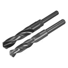 Reduced Shank Drill Bit Set, 16.5mm 18.5mm Nitride Coated High Speed Steel 9341 Drilling Cutter with 1/2" Round Shank 2pcs