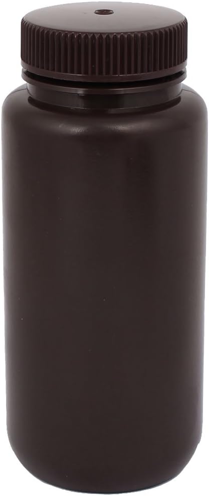 500ml Plastic Wide Mouth Chemical Laboratory Reagent Bottle Sample Bottle Brown