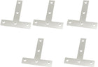 5 Pcs Angle Plate Corner Brace Flat T Shape Repair Bracket 80mm x 80mm