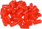 50pcs Rubber End Caps 5mm ID Vinyl Round Tube Bolt Cap Cover Screw Thread Protectors Red