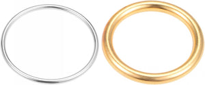 O Ring Buckle, 50mm ID Zinc Alloy Fasteners Silver Tone, Gold Tone for Bag DIY 10 Pcs