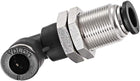 2 End 8mm Tube Push Lock Elbows, M16 L Shape Bulkhead Union Air Fittings