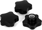 M16mm Female Thread 61mm Dia Star Head Screw Clamping Knob Grips 3Pcs