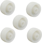 1-inch Diameter PP Wheel Skateboard Trolley Caster Pulley White 5pcs