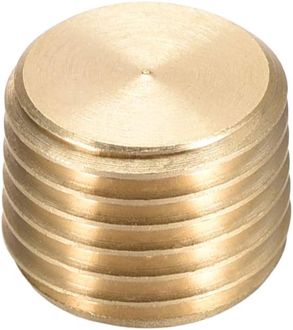LinkMejor Brass Pipe Fitting - Hex Counter Sunk Plug 1/16NPT Male Socket Drive Countersunk Pipe Plugs 10pcs