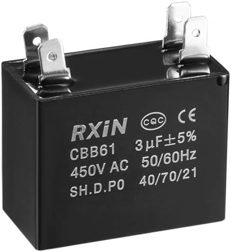 Koncentrator wiatraka CBB61 3,5uF 450V AC, pojemnościowy koncentrator z metalizowanej folii polipropylenu, rozmiar 38x20x30mm, przeznaczony do generatora silnika wodnego