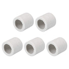 10mm Dia Ceramic Insulation Tube Single Bore Alumina Porcelain High Temperature Insulator Pipe for Heating Element 5 Pcs