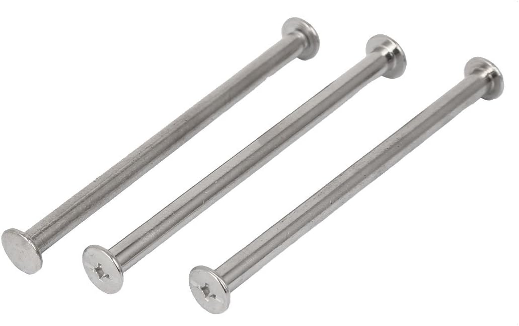 Screw Post Female 5x45mm Belt Buckle Binding Bolts Leather Fastener 3 Sets