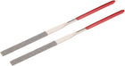2pcs Flat Diamond Needles File 3mm x 140mm 150 Grit for Metal Glass Wood Stone Grinding Polishing Engraving
