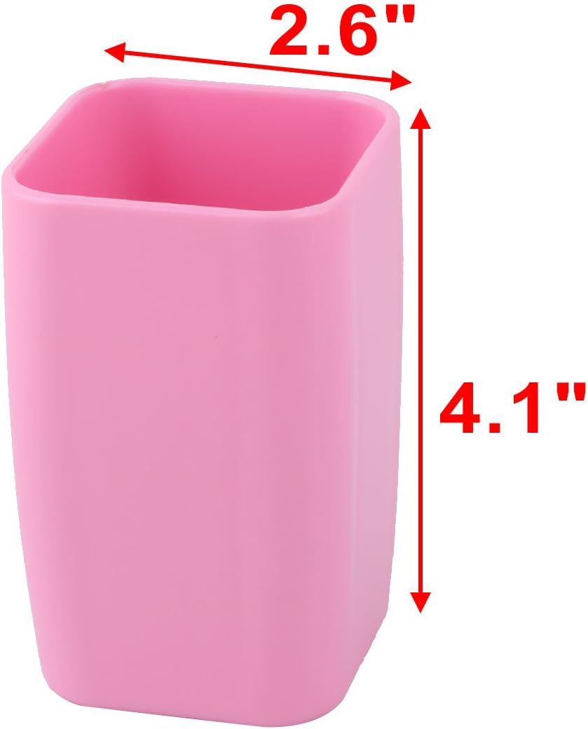 Raccoglitore per Spazzolino e Pasta Dentifricio in Plastica per Pulizia dei Denti Coppe per Bevande 300ml Rosa