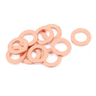 10pcs 18mm x 10mm x 2mm Flat Ring Copper Crush Washer Sealing Gasket Fastener