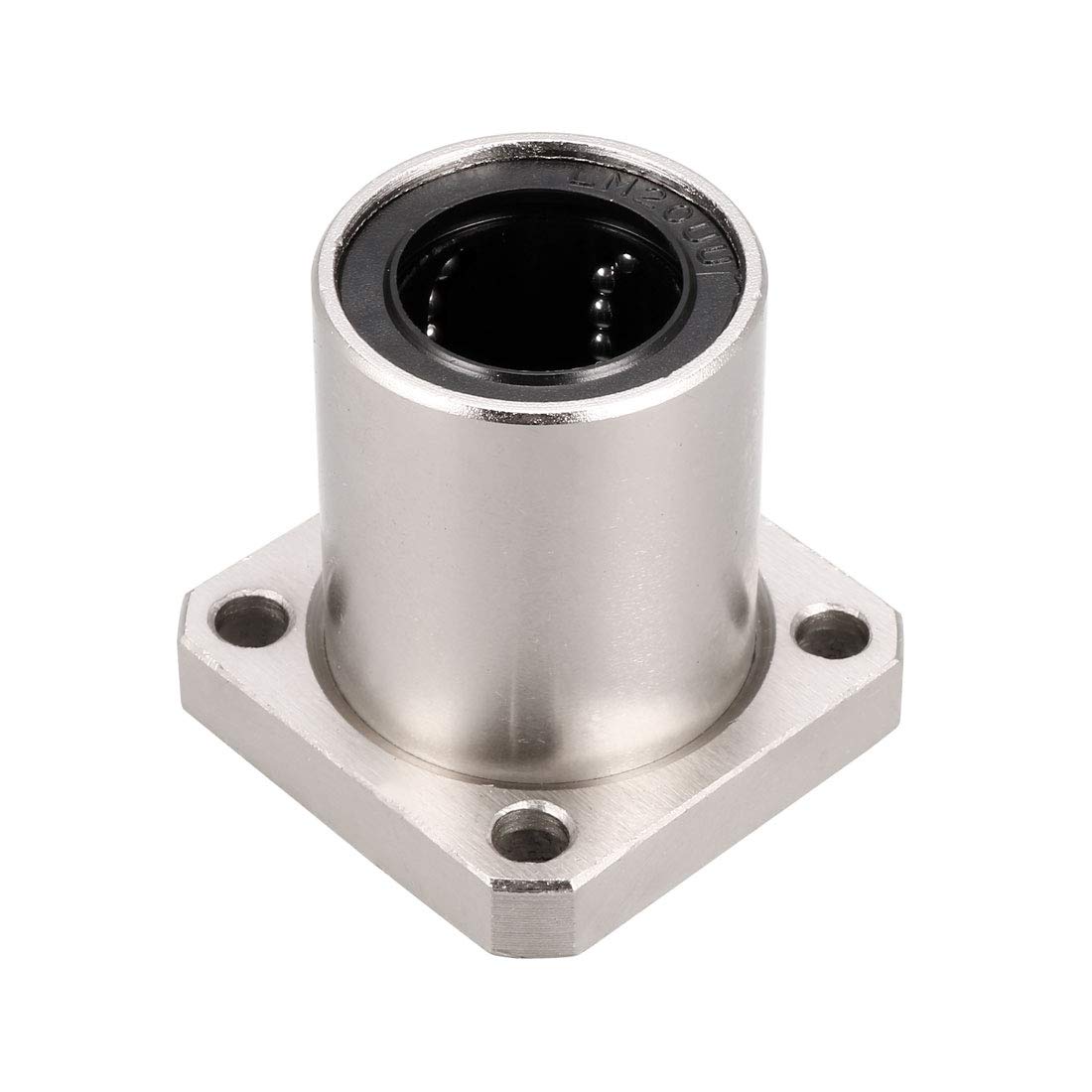 a14041900ux0492 LMK20UU 20mm Inner Dia 4 Bolt Flange CNC Router Linear Motion Bearing, 1.7" Width, 0.8 Carbonsteel/Rubber